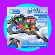 Avião Drone de Combate Aircraft Controle Remoto RC 2.4GHz 4 Motores