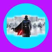 Quadro decorativo de mdf STAR WARS  60cm x 102cm