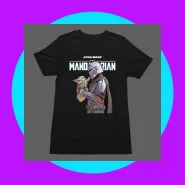 Camiseta TShirt Mandalorian Star Wars Grogu e Mando