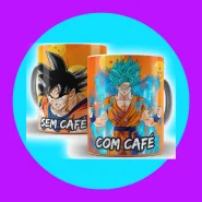 Caneca Goku Dragon Ball Com Café Sem Café 325 Ml