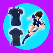 Camiseta Capitão Tsubasa Bandeira Japonesa Respirável Esportiva