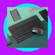 Kit Teclado e Mouse Sem Fio para Tablet e Celular via Bluetooth