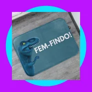 Tapete de Entrada Dinofauro FemFindo! 55x35cm Antiderrapante