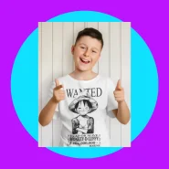 Camiseta Infantil One Piece Monkey D. Luffy One Piece Estampa Localizada