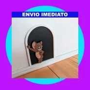 Portinha Decorativa Jerry 3D Enfeite Criativo para Rodapé
