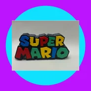 Letreiro Decorativo Super Mario 3D – 8x16,5cm em PLA