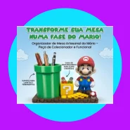 Super Mario Bros 3D Escritório Gamer Organizador de Mesa