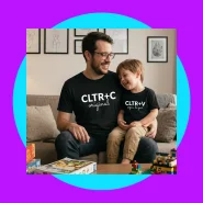 Camisetas Pai E Filho Ctrl C e Ctrl V - 100% Algodão