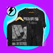 Camiseta Jujutsu Kaisen Gojo Itadori Anime Frente E Verso