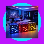 Luminária De Mesa Cubo Minecraft 12cm