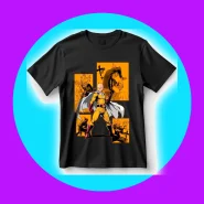 Camiseta One Punch Man Saitama e Garou Estilo HQ 100% Algodão