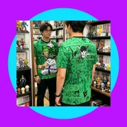 Camiseta One Piece Degradê Roronoa Zoro Frente e Verso
