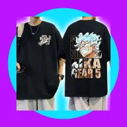 Camiseta Unissex Luffy Gear 5 100% Algodão