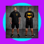 Camiseta Batman Algodão Estampada Batman Brasão nas Costas