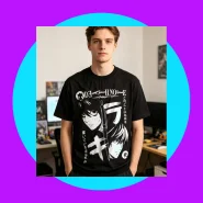 Camiseta Death Note Light Yagami &  L & Kira Unissex 100% Algodão
