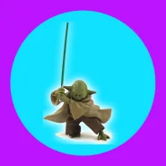 Mestre Yoda Com Sabre De Luz PVC 7cm Star Wars