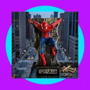 Action Figure Homem Aranha na Parede em Resina 19cm