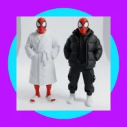 Homen Aranha de Folga Action Figure Duplo 15cm