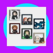 Kit 6 Quadros Game Of Thrones MDF Vazado 14x14cm