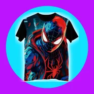 Camiseta Spiderman Miles Morales 100% Poliester