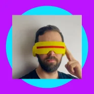Viseira Cyclops XMen Marvel Cosplay e Decoração Geek 3D