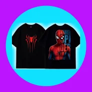 Camiseta Homem Aranha Unissex Algodão Puro Corte Oversized