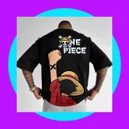 Camiseta One Piece Anime Luffy Zoro Chopper X no Braço 100% Algodão