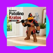 Patolino Kratos God Of War Action Figure Impressão 3D 31cm