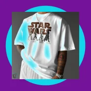 Camiseta Oversized Star Wars Darth Vader e Stormtroopers
