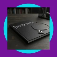 Caderno Death Note Kira Ryuk Anime Livro Morte E Colar L Preto