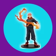 Ryomen Sukuna Jujutsu Kaisen com Efeito de Chamas Action Figure