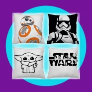 Kit com 4 Capas de Almofada Star Wars Decoração Geek