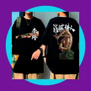 Camiseta Oversized Roronoa Zoro One Piece Algodão