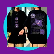 Camiseta Oversized Gengar Gastly Haunter Pokémon