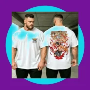 Camiseta One Piece Luffy Gear 5 e Ace Frente e Verso
