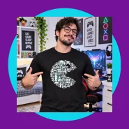 Camiseta Gamer Retrô Masculina Geek Blusa PacMan Consoles Antigos