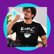 Camiseta Energia Igual Leite com Café Coffee Nerd Geek