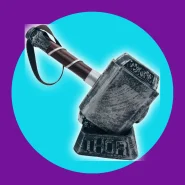 Mjolnir Martelo Thor com Base Filme Vingadores Colecionável Decoração