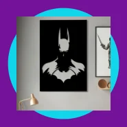 Quadro Decorativo Vazado Silhueta Batman em MDF 3mm