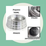 Comedouro ou Bebedouro de Alumínio Pesado Antiderrapante Para Cães e Gatos