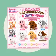 Pelucia Pet Filhotes Cachorrinho e Gatinho que Andam Late Lambe Abana