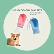 Garrafa de Água Portátil para Cachorro e Gato 350ml/500ml  Bebedouro Pet para Passeio, Viagem e Caminhada