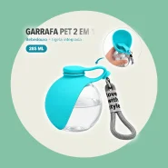 Garrafa Pet Portatil Para Animais Bebedouro Passeio Cachorro e Gato 285ML