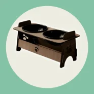 Comedouro Elevado em MDF para Cachorro e Gato – Design com Patinhas