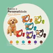 Coleira Peitoral Cachorro E Gato, Conjunto De Guia + Coleira Tipo Colete Para Pet Pequenos E Médios