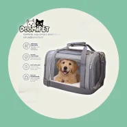 Bolsa de Transporte para Cães e Gatos Mochila de Viagem Apropriada para Avião Mala de Transporte Confortável para Pets