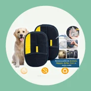Luva Tira Pelos Pet Cães Gatos Remove Pelos Sofá Roupa Reutilizável Lavável Massagem