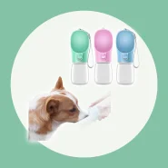 Garrafa de Água 350/550ml Pet Passeio Bebedouro Com Trava Portátil para Cachorro Gato