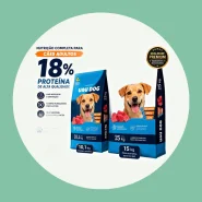 Ração Cachorro 15kg Ou 10kg Uau Dog Sabor Carne 18%