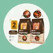 Kit com 2 Ração para Gatos Quatree Supreme Ração Gatos Castrados 1kg  Controle de Pelo Nova Formula